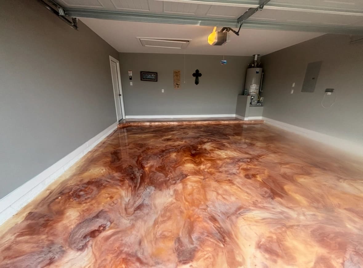 Metallic Epoxy Garage